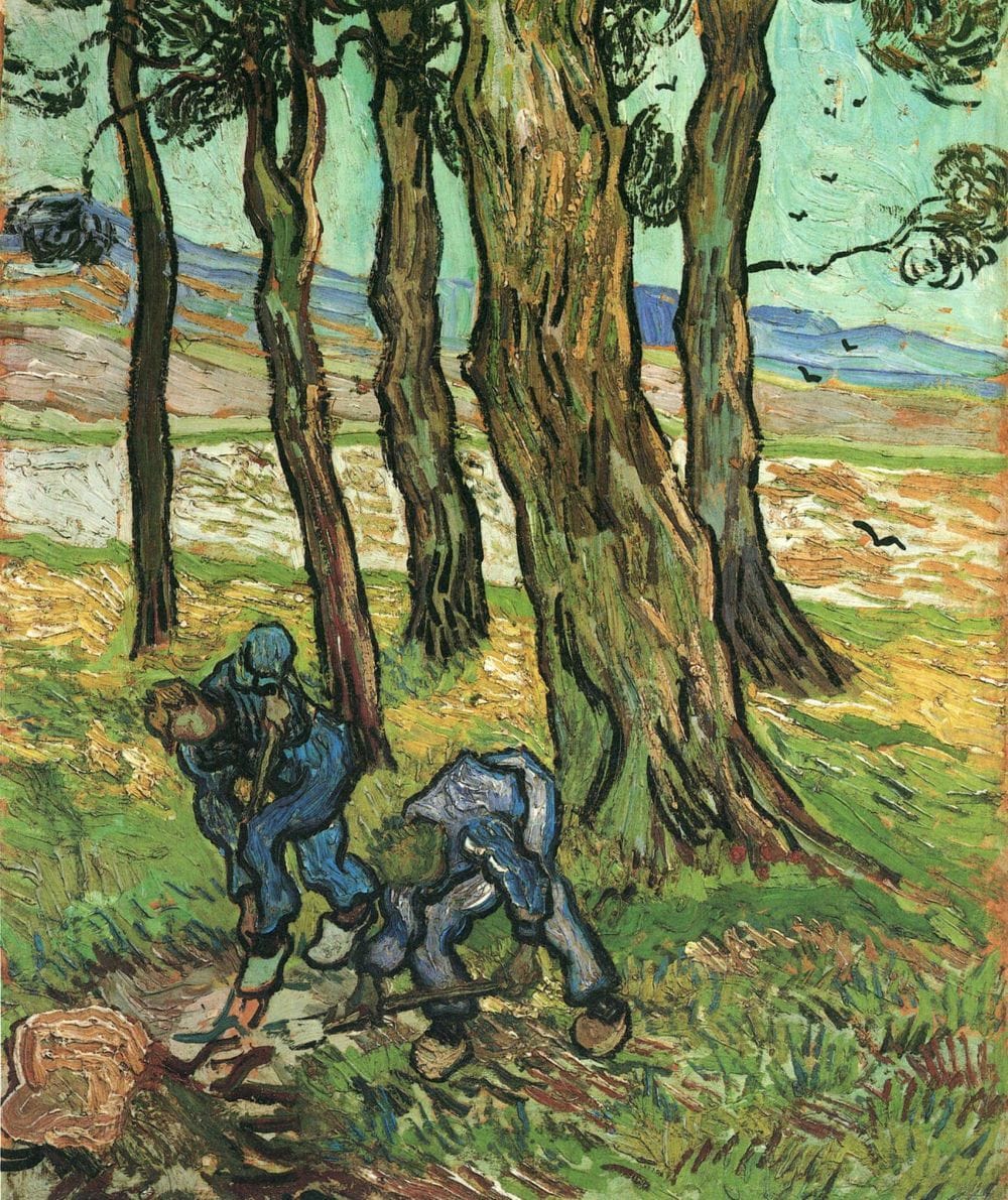 Artwork Title: Two Diggers Among Trees