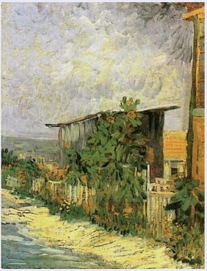 Artwork Title: Montmartre Path with Sunflowers