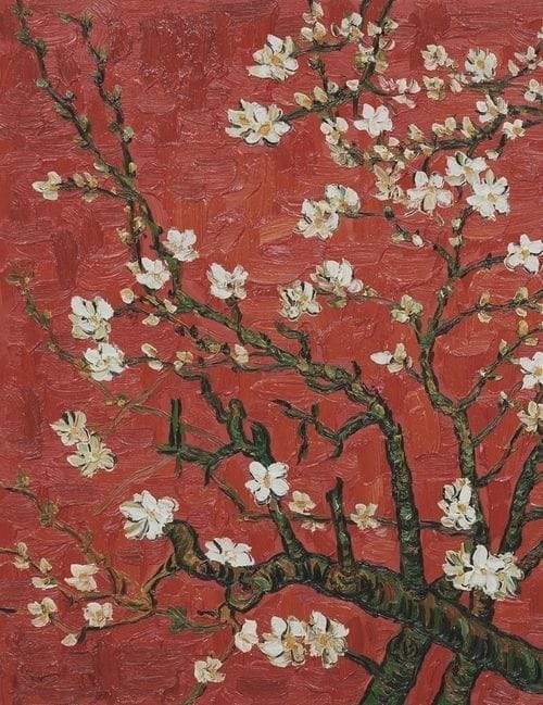 Artwork Title: Branches of an Almond Tree in Blossom (Interpretation in Red)