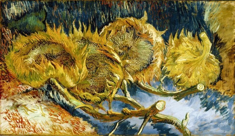 Artwork Title: Four Sunflowers Gone to Seed