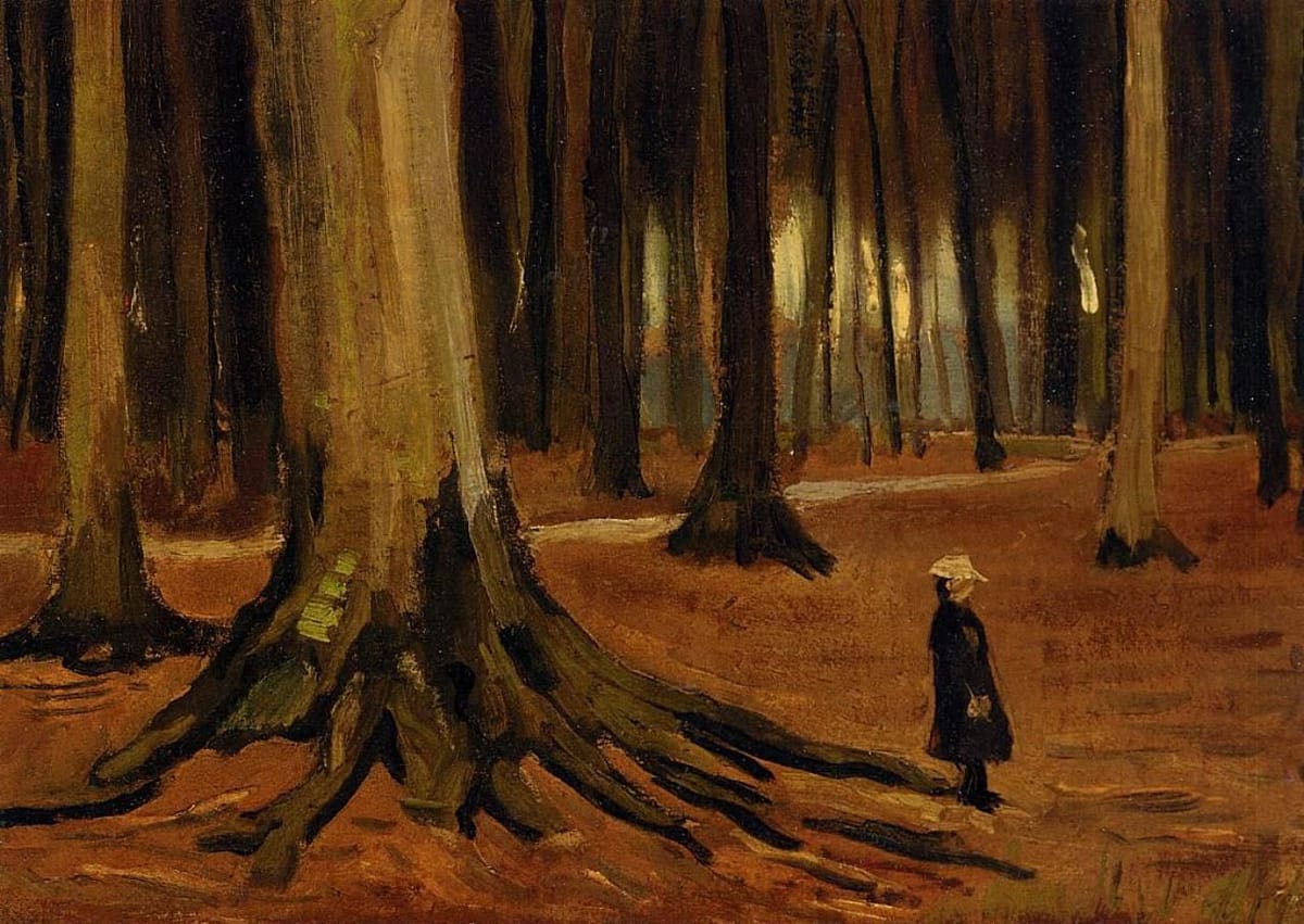 Artwork Title: Girl in the Woods