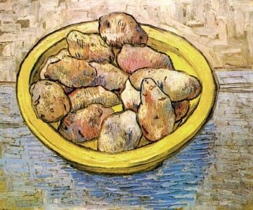 Artwork Title: Still Life Potatoes in a Yellow Dish