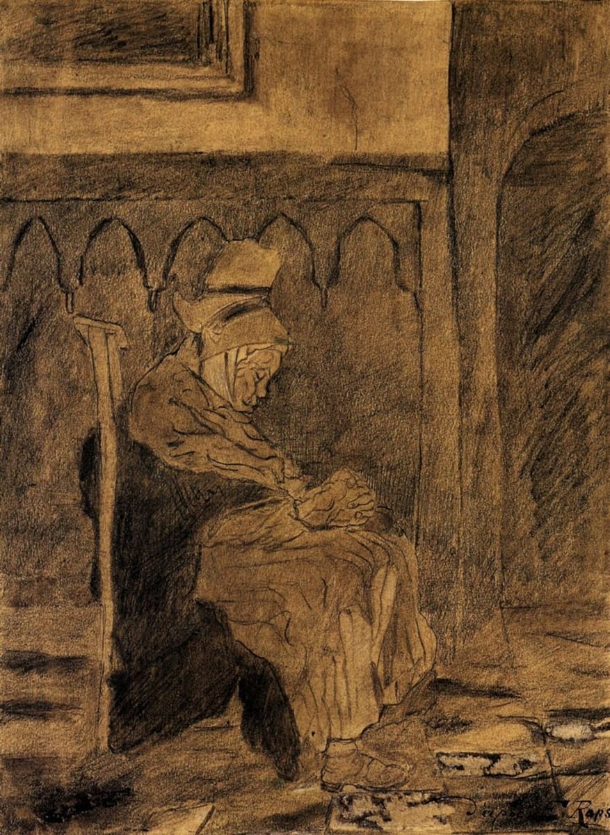 Artwork Title: Old Woman Asleep after Rops
