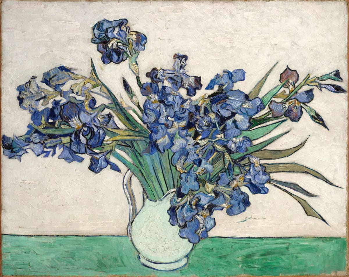Artwork Title: Still Life: Vase with Irises