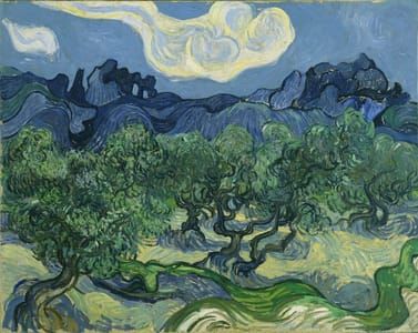 Artwork Title: The Olive Trees (aka The Alpilles with Olive Trees in the Foreground )