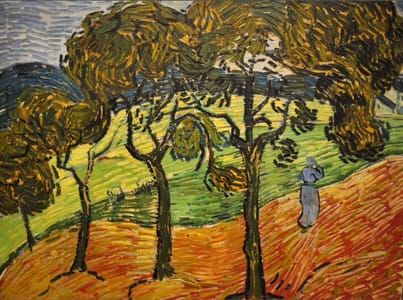 Artwork Title: Landscape with Trees and Figures