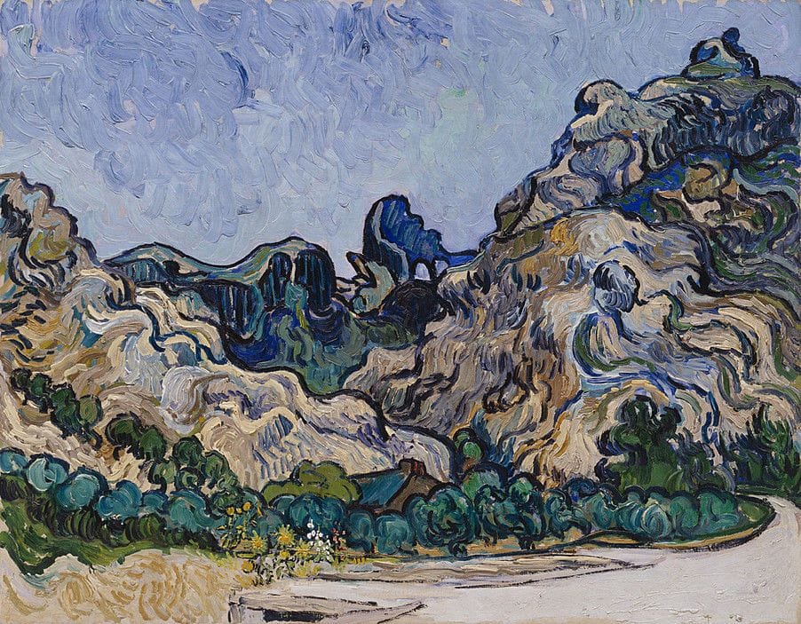 Artwork Title: Mountains at Saint-Rémy (Montagnes à Saint-Rémy)