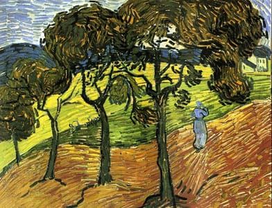 Couple Walking among Olive Trees, Vincent Van Gogh iPhone Skin by Historia  Fine Art Gallery