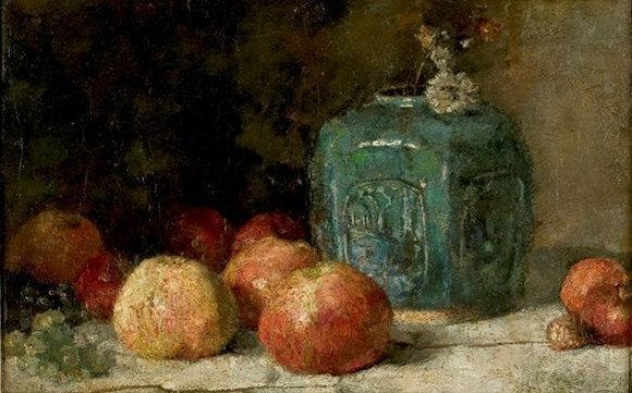 Artwork Title: Still Life With Ginger Jar And Apples