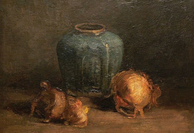 Artwork Title: Still Life With Ginger Jar And Onions