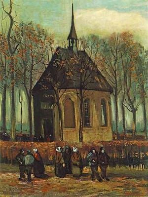 Artwork Title: Congregation Leaving The Reformed Church In Nuenen