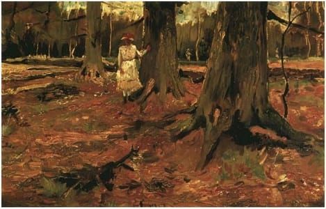 Artwork Title: Girl In White In The Woods