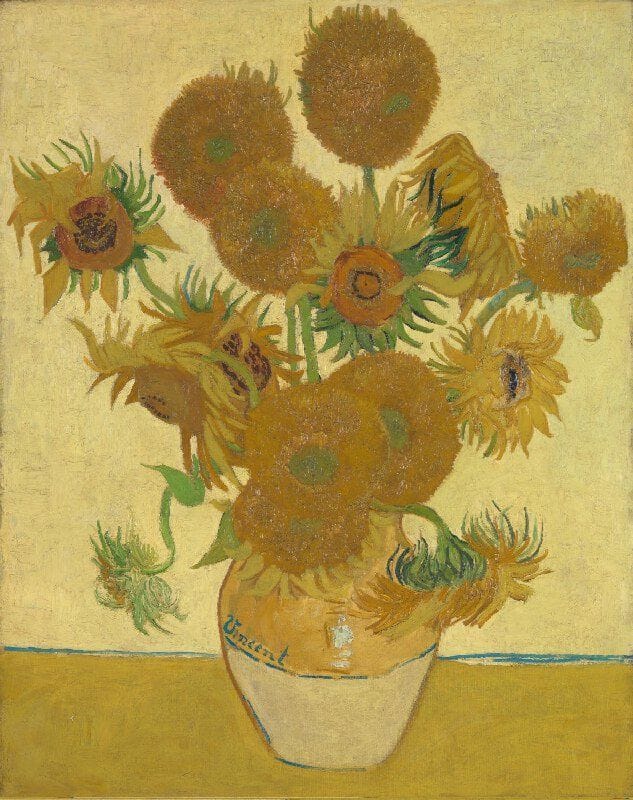 Artwork Title: Still Life - Vase With Fifteen Sunflowers