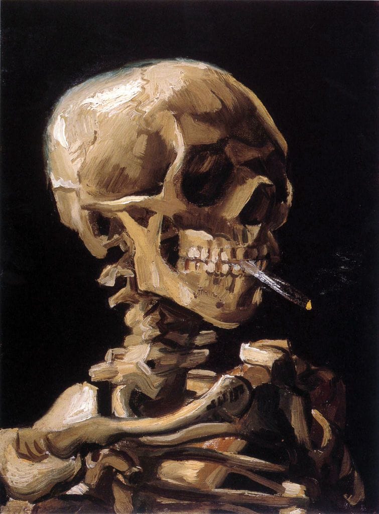 Artwork Title: Head of a Skeleton with a Burning Cigarette