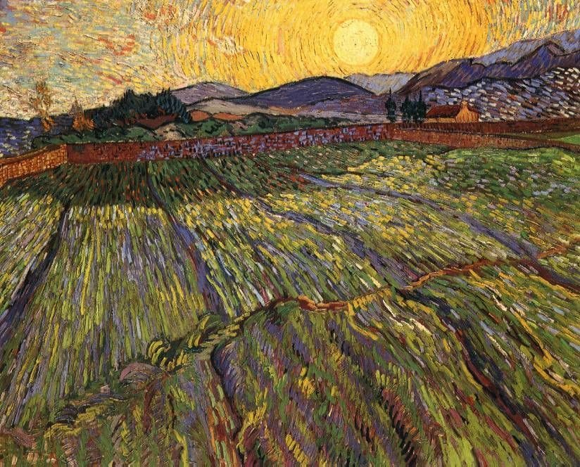 Artwork Title: Wheat Field With Rising Sun