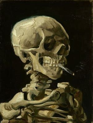 Artwork Title: Head of a Skeleton with a Burning Cigarette
