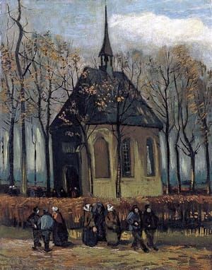 Artwork Title: Congregation Leaving The Reformed Church In Nuenen