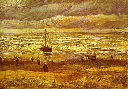 Artwork Title: Beach with figures