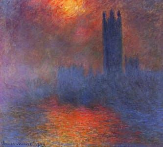Artwork Title: Houses of Parliament, Effect of Sunlight in the Fog