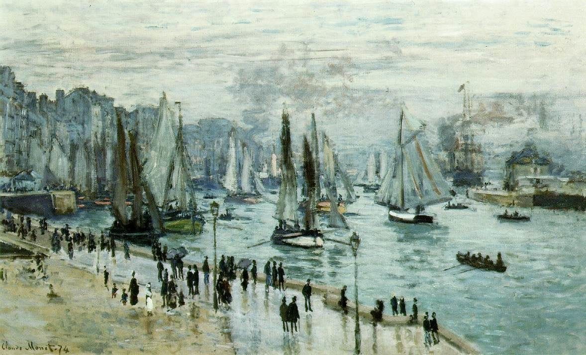 Artwork Title: Fishing Boats Leaving The Harbor, Le Havre