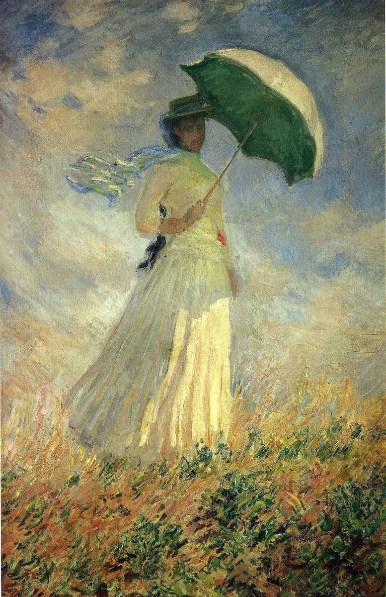 Artwork Title: Woman With A Parasol, Facing Right