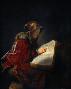 Artwork Title: The prophetess, known as Rembrandt`s  mother
