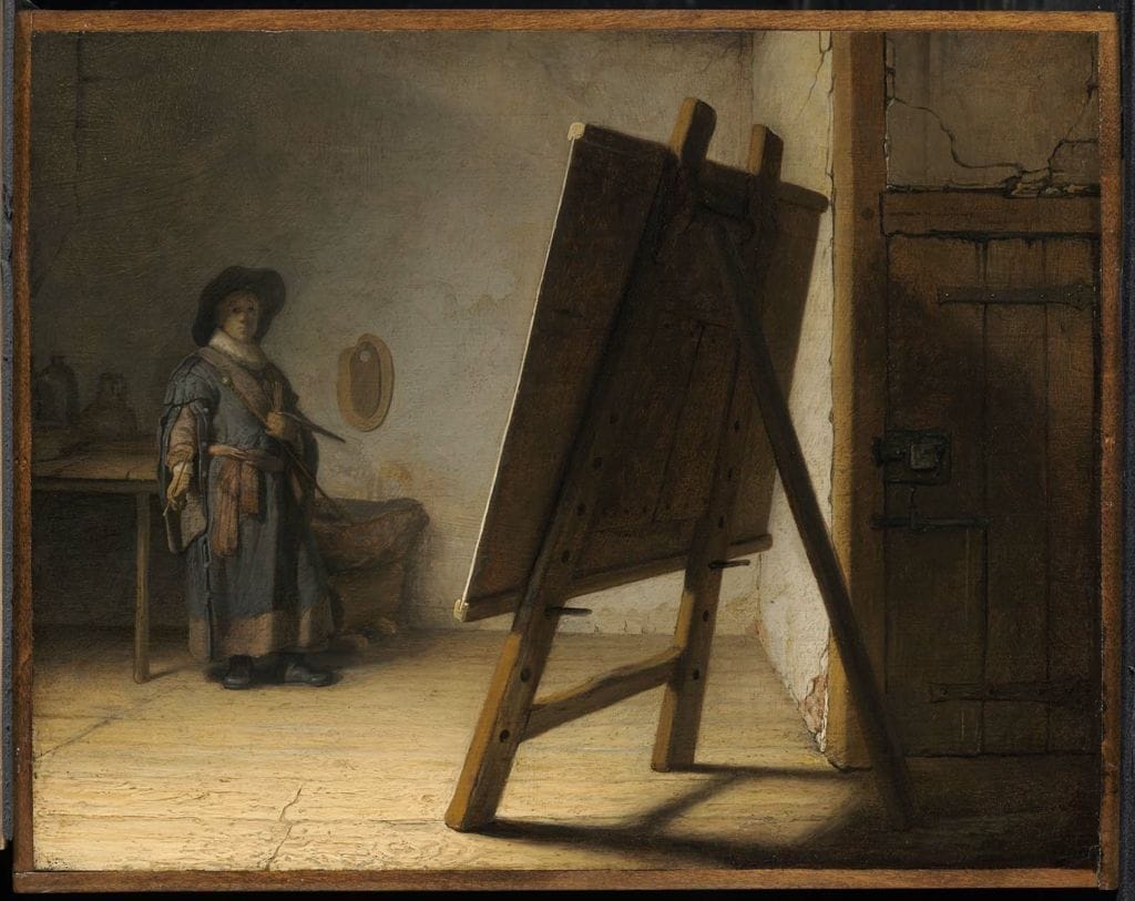 Artwork Title: The Artist in his Studio by Rembrandt