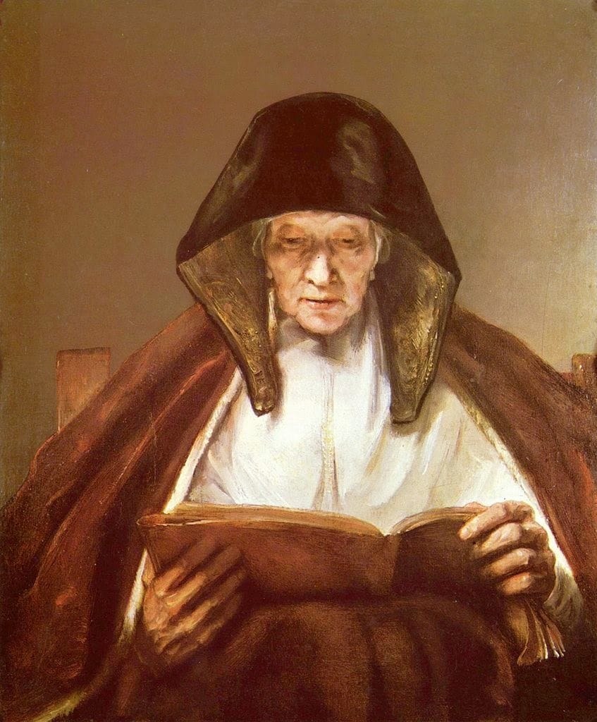 Artwork Title: Old Woman Reading