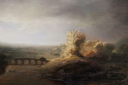 Artwork Title: Landscape with a Long Arched Bridge