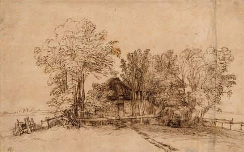 Artwork Title: Cottage among Trees