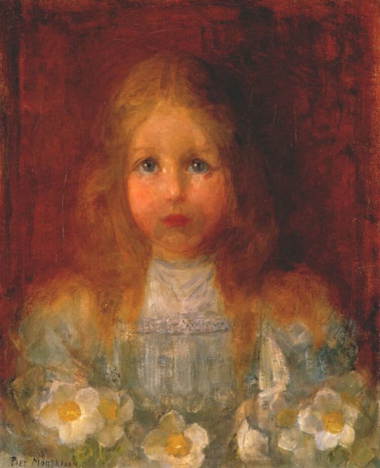 Artwork Title: Portrait of a Girl with Flowers