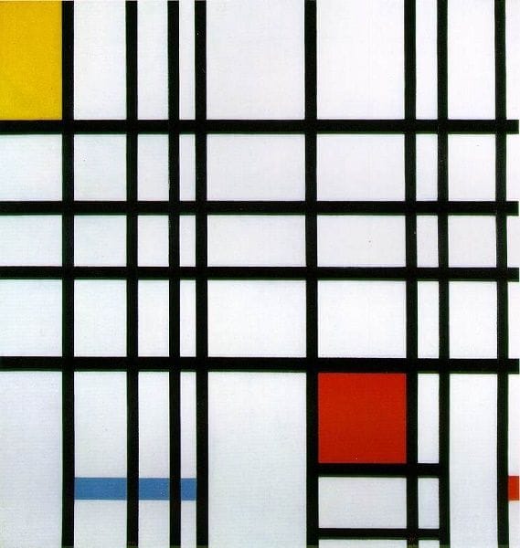 Artwork Title: Composition with Yellow, Blue, and Red (1937-1942)