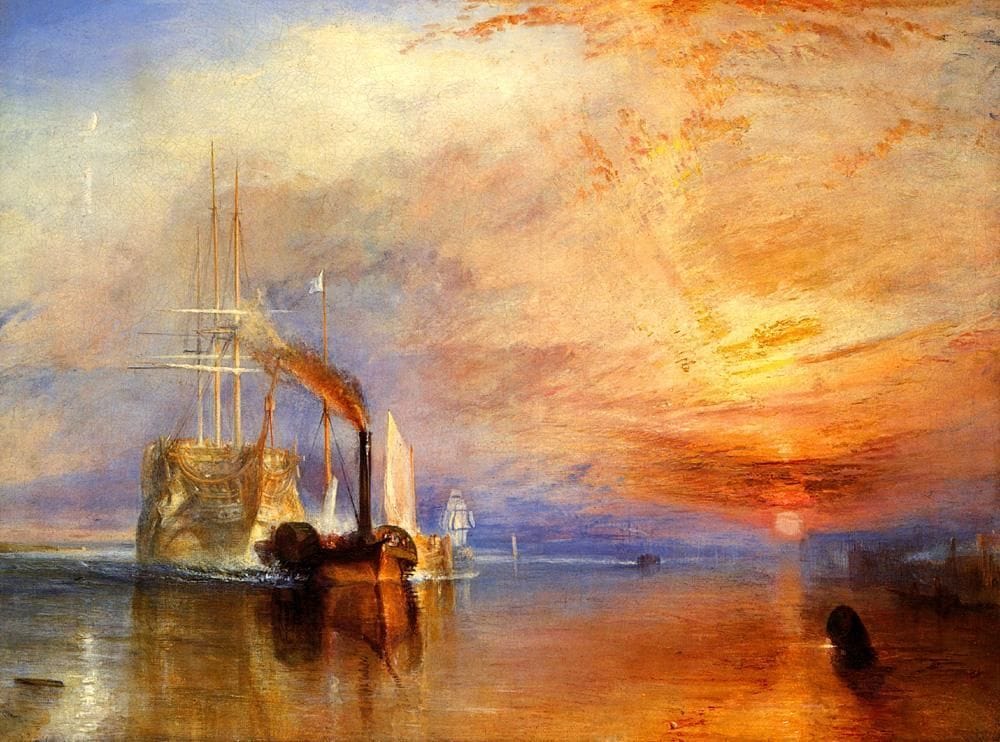 Artwork Title: The fighting Temeraire tugged to her last berth to be broken up