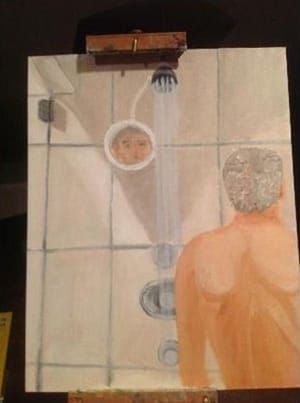 Artwork Title: Self-portrait In Shower