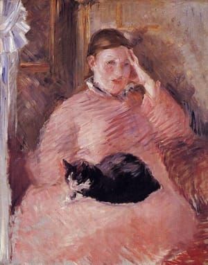 Artwork Title: Madame Manet with Cat
