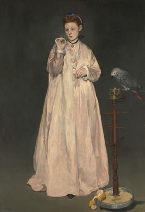 Artwork Title: La Femme au perroquet / Young Lady in 1866