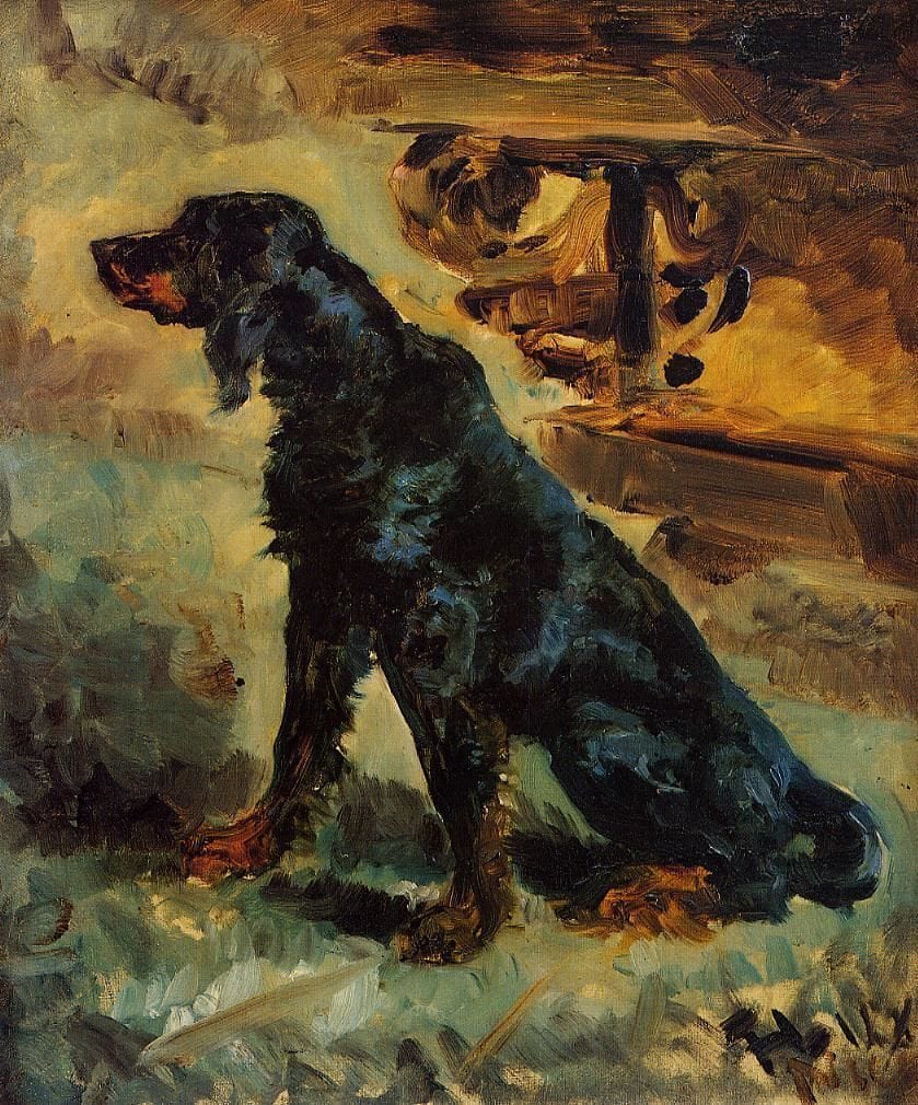 Artwork Title: Dun, a Gordon Setter Belonging to Comte Alphonse de Toulouse Lautrec