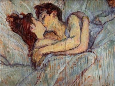 Artwork Title: In Bed The Kiss