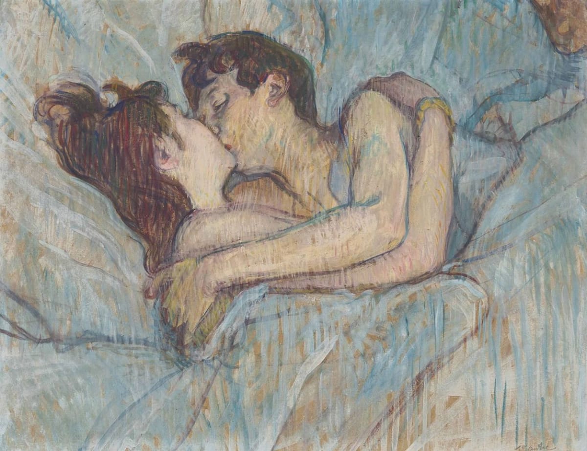 Artwork Title: In Bed The Kiss