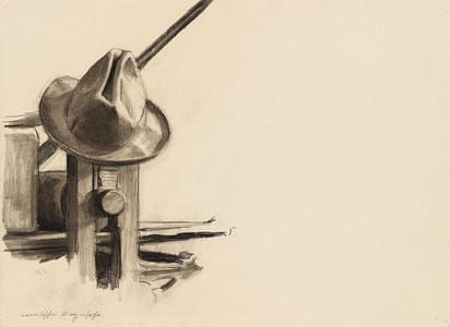 Artwork Title: Hopper´s  hat on his etching press