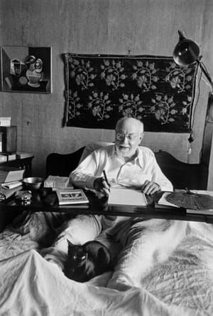 Artwork Title: Henri Matisse in Bed with His Black Cat