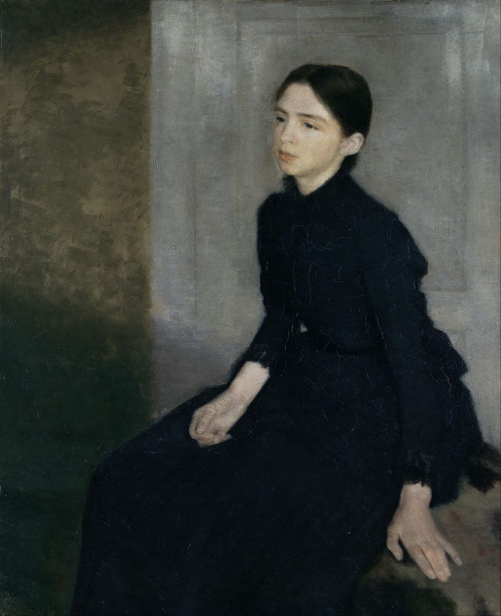 Artwork Title: Portrait of Young Woman, the Artist's Sister, Anna Hammershøi