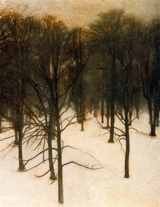 Artwork Title: Søndermarken Park in Winter / Landscape in Snow, Søndermarken