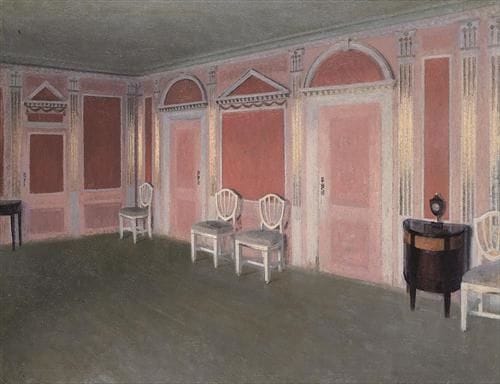 Artwork Title: Interior in Louis Seize style. From the artist's home. Rahbeks Allé