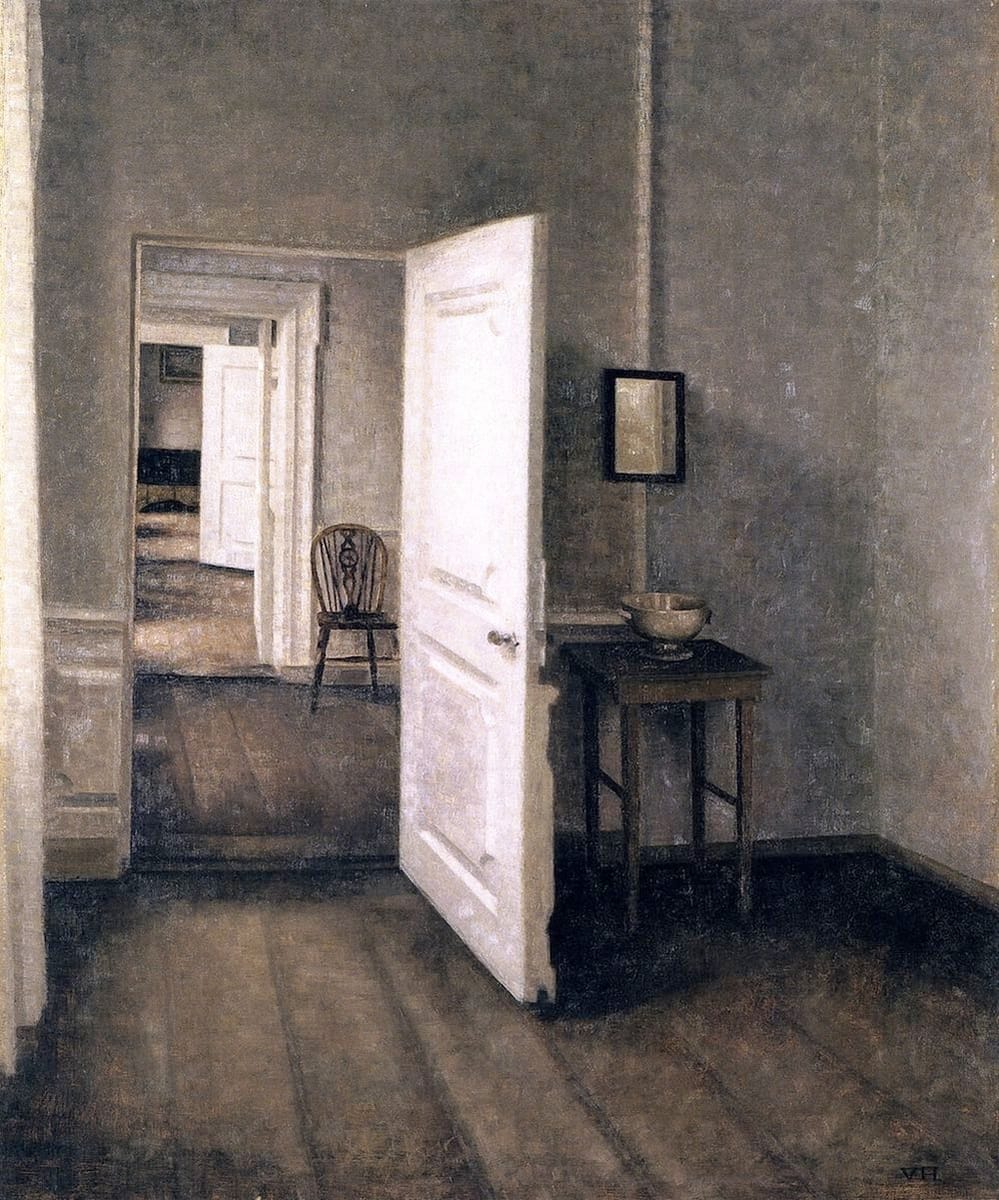 Artwork Title: Four Rooms, Interior from the Artist's Home, Strandgade 25
