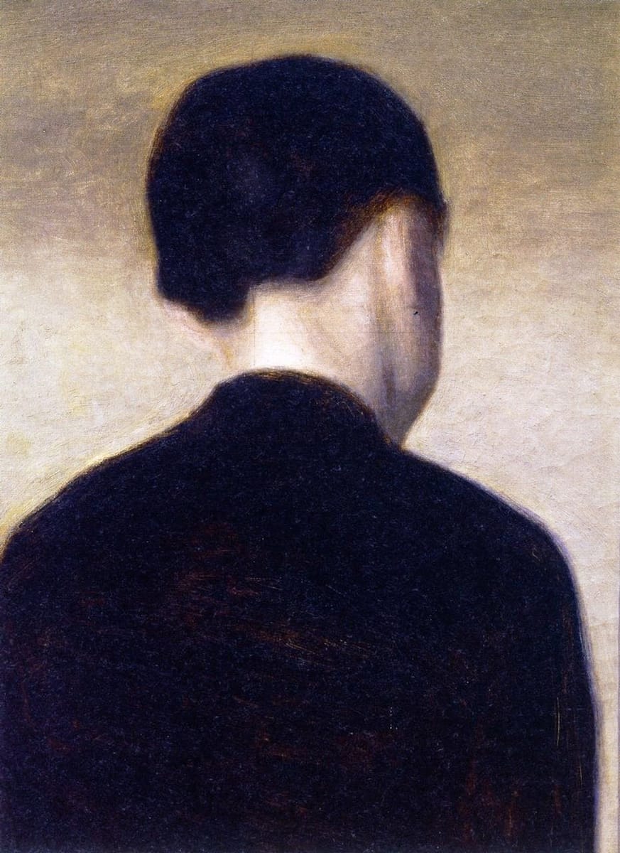 Artwork Title: Back View of a Young Girl- Anna Hammershøi