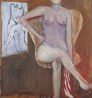Artwork Title: Untitled (Seated Nude with Painting of Seated Nude)