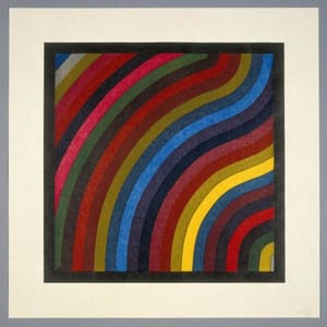 Artwork Title: Two Centimeter Wavy Bands In Colors