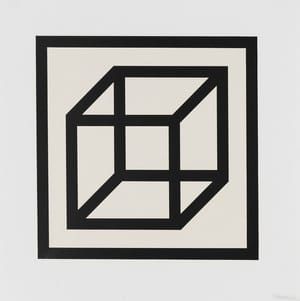 Artwork Title: Open Cube in Black on White