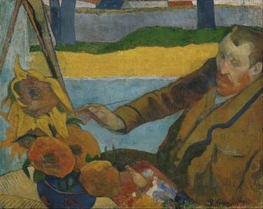 Artwork Title: Van Gogh Painting Sunflowers